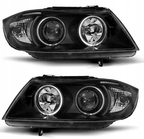 LAMPY REFLEKTORY BMW E90/E91 OD 03.2005 DO 08.2008 RINGI CCFL BLACK na Arena.pl