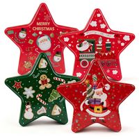 ŚWIĄTECZNE POJEMNIKI NA CIASTKA PIERNIKI CUKIERKI ZESTAW 4 SZTUK METALOWYCH