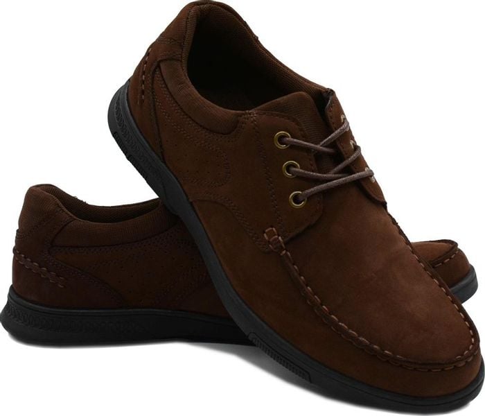 Mokasyny męskie American Club CY74/23 - brązowe 45 zdjęcie 1