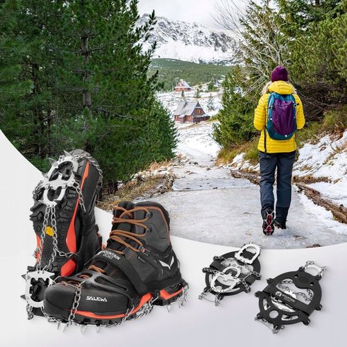 RACZKI NA BUTY TURYSTYCZNE TREKKINGOWE GÓRSKIE Z KOLCAMI ŁAŃCUCHY PREMIUM L na Arena.pl