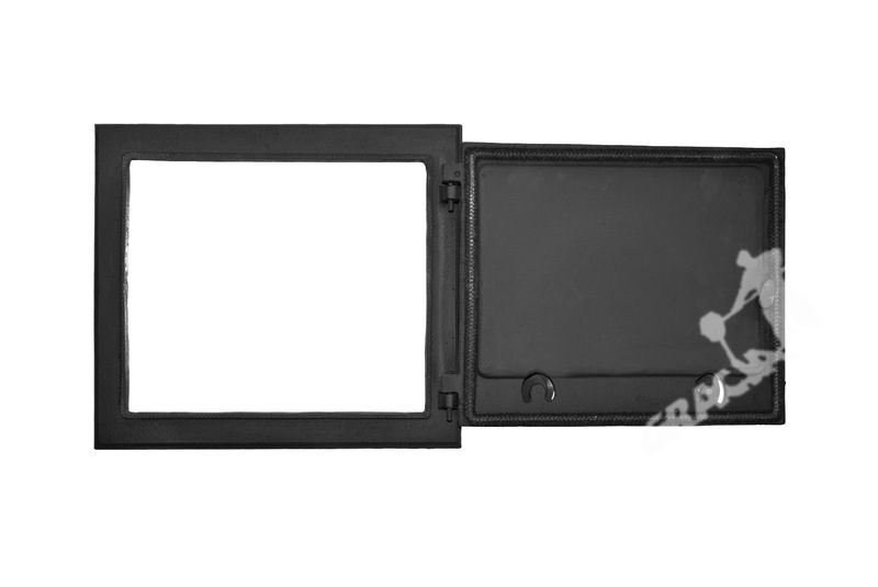 DRZWI D2 PRAWE - 33X38 CM + TERMOMETR 0-250°C żeliwne do pieca piecowe kaflowe zdjęcie 2