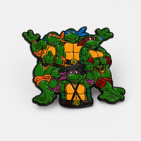 TMNT | 4 cm | Metal Emalia | Przypinka Filmowa | Teenage Mutant