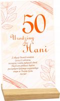 STATUETKA RAMKA z okazji 50 urodzin personalizowany prezent nadruk UV