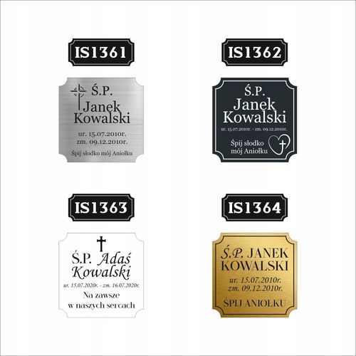 Tabliczka z GRAWEREM Tablica nagrobna nagrobkowa pamiątkowa 20 cm na Arena.pl