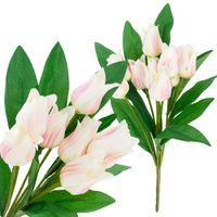 cv26811-2 tulipan duży bukiet tulipanów x9 różowe sztuczne kwiaty