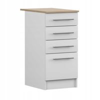 SYSTEM INEZ 40 Szafka stojąca kuchenna BIAŁY/DĄB KAMIENNY PRODUCENT