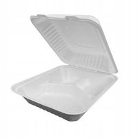 Menu box trójdzielny 235x227 pulpa trzcinowa 50szt