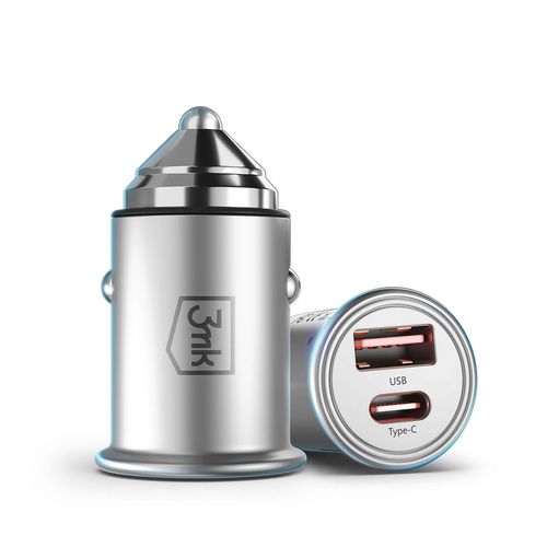 accessories - 3mk hyper car charger 45w pd qc pps usb 1a1c silver na Arena.pl