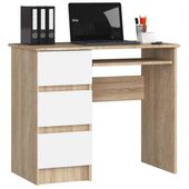 Biurko komputerowe, szuflady, lewe, ASTOR, 90x50x77, sonoma | TYLETEGOTU