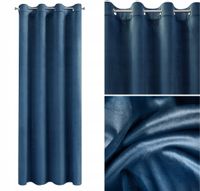 ZASŁONA WELUROWA VELVET PRZELOTKI 140X250 GRANAT