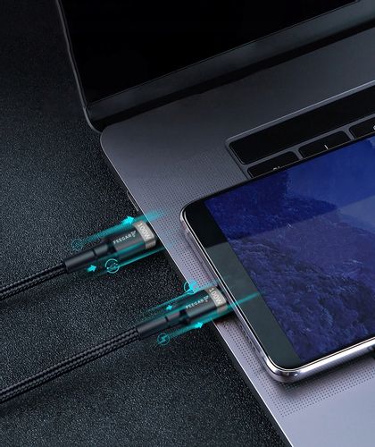 Feegar Evolution Kabel USB-C Typ-C 100W 5A PD Quick Charge 3.0 Nylon na Arena.pl