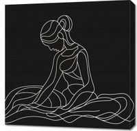 Obraz 70x70cm Pozycja Siedząca