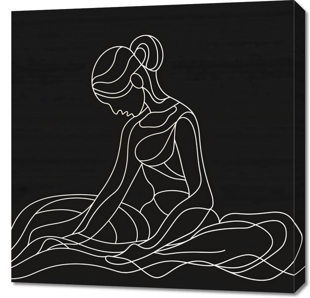 Obraz 70x70cm Pozycja Siedząca zdjęcie 1