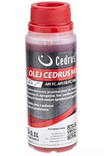 CEDRUS MIX 0.1L 100ML 2-SUW OLEJ SILNIKOWY DO BENZYNY MIESZANKI PALIWOWEJ 050013 do silników dwusuwowych Kos Pilarek Dmuchaw Podkaszarek Nożyc Sekatorów Opryskiwaczy itp.do silników dwusuwowych na Arena.pl