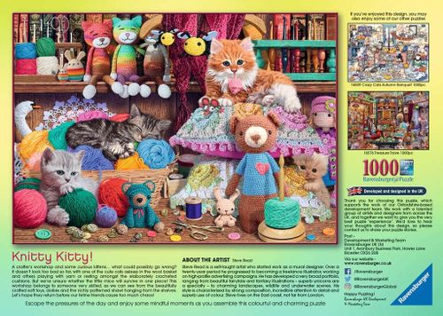 Puzzle 2D 1000 Elementów Zaplątane Kociaki na Arena.pl