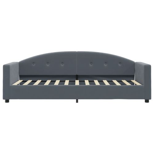 Sofa z materacem do spania, ciemnoszara, 80x200 cm, aksamit na Arena.pl