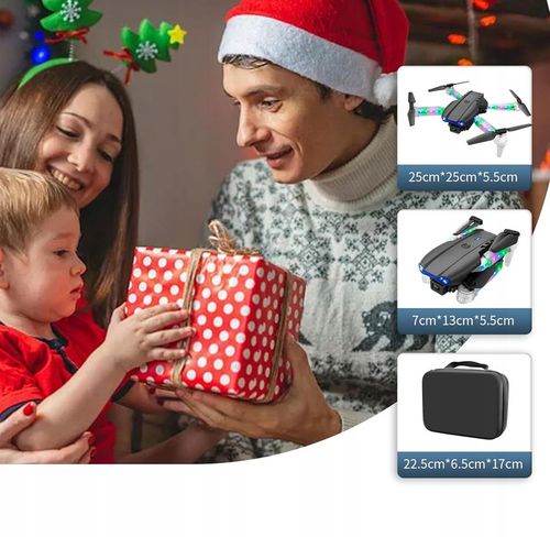 E99D DRON Z PODWÓJNE KAMERY ZABAWKA SKŁADANIE CZTEROOSIOWE WYSOKA JAKOŚĆ na Arena.pl