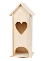 Pojemnik na herbatę DOMEK herbaciarka z SERCEM decoupage PL