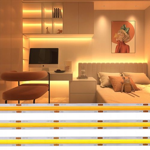 Taśma LED Neon COB 24V 10m 480 diod 3000K BIAŁA CIEPŁA HOMOGENICZNA na Arena.pl