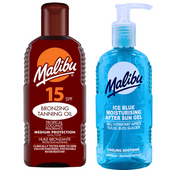 Malibu Olejek Do Opalania SPF15 200ml + Żel Po Opalaniu 200ml