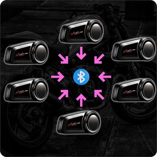 INTERKOM MOTOCYKLOWY BLUTOOTH MAXTO M2 POLSKI LEKTOR na Arena.pl