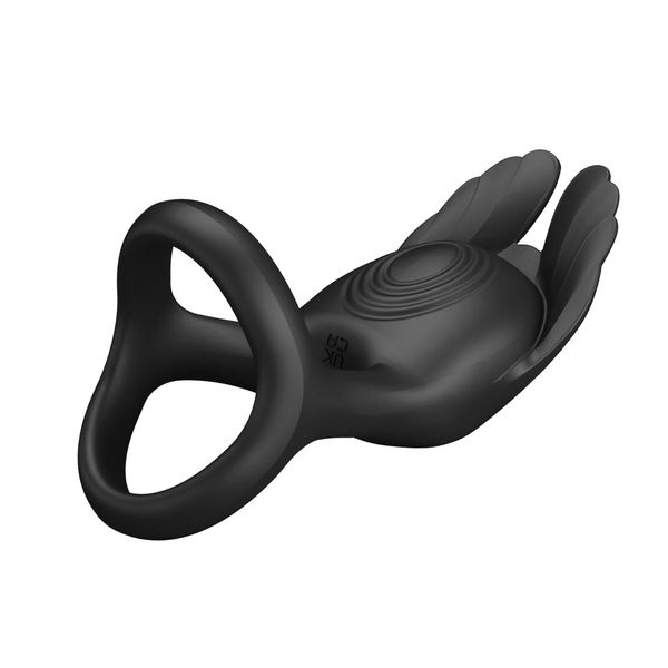 PRETTY LOVE - VIBRANT PENIS RING SILAS Black, 7 vibration functions zdjęcie 7