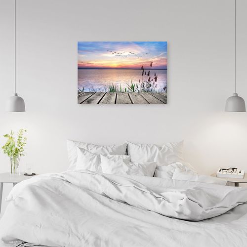 Deco Panel, Zachód słońca nad jeziorem 60x40 na Arena.pl