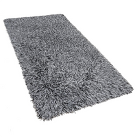 Dywan shaggy 80 x 150 cm czarno-biały CIDE