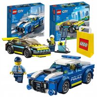LEGO City 60312 Samochód Policja Auto Radiowóz+ 60383 Elektryczny samochód