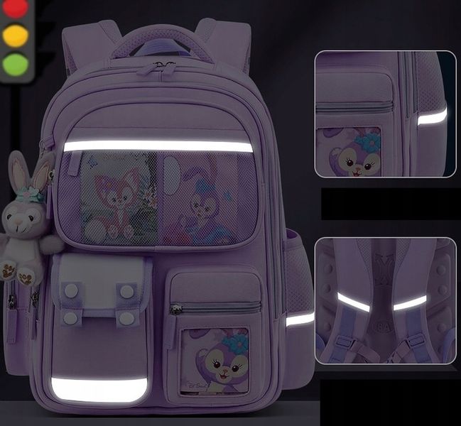 PLECAK SZKOLNY TORNISTER + PIÓRNIK KRÓLIK ZAJĄC odblaski WIELOKOMOROWY 3D zdjęcie 2