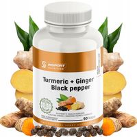 KURKUMINA 95% PIPERYNA 95% IMBIR - 402mg 90 kap KURKUMA TRAWIENIE | INSPORT