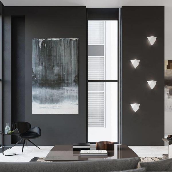 Kinkiet LAMPA ścienna SL.0420 metalowa OPRAWA geometryczna biała zdjęcie 4