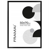 Ramka na zdjęcia czarna 50x70 cm Nowoczesna ramka na plakat Eko MDF