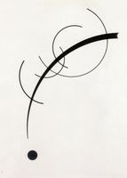 Plakat 50x70cm Free Curve to the Point,  Wassily Kandinsky Vintage