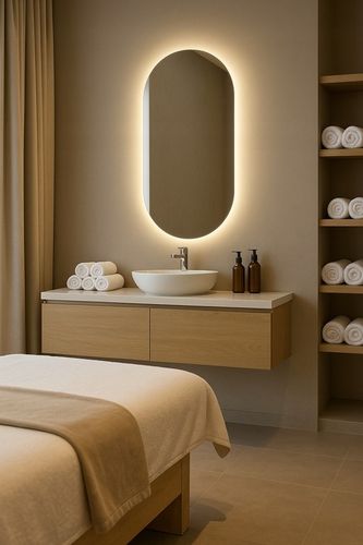 Lustro owalne LED COB łazienkowe, uniwersalne 100x50 cm bez ramy IP 67 na Arena.pl