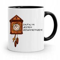 Kubek Czarny Dla Zegarmistrza Zaufaj Mi! Prezent Z Nadrukiem Ze Zdjęciem