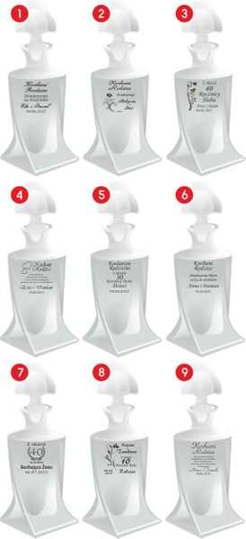 Karafka Podziękowanie urodziny BOHEMIA ETUI grawer zdjęcie 6