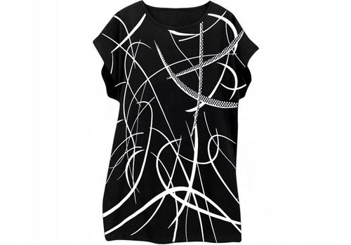 Kobieca dłuższa bluzka z bawełny Plus Size XXL 2XL 44 na Arena.pl