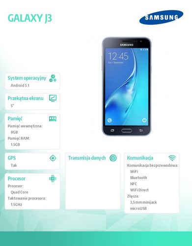 Samsung GALAXY J3-2016 BLACK na Arena.pl