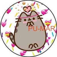 Opłatek na tort KOT PUSHEEN Kotek Kiciuś Miluśiński Tekst Gratis