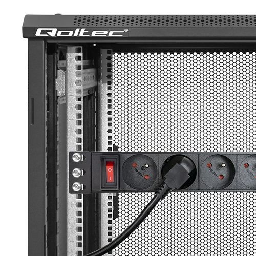 Qoltec Aluminiowa Listwa zasilająca PDU do RACK 10''1U 16A 4xFRENCH na Arena.pl