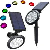 Kolorowa lampa solarna RGB ogrodowa świąteczna Verk Group dla efektownego oświetlenia