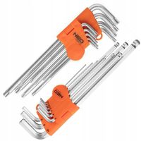 NEO ZESTAW KLUCZE SZEŚCIOKĄTNE IMBUS HEX TORX 18 sztuk DŁUGIE 09-525 09-526
