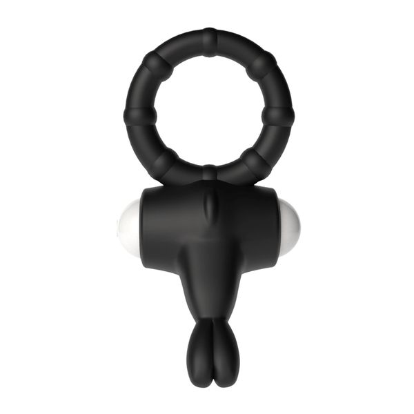 Power Clit Silicone Cockring Black zdjęcie 4