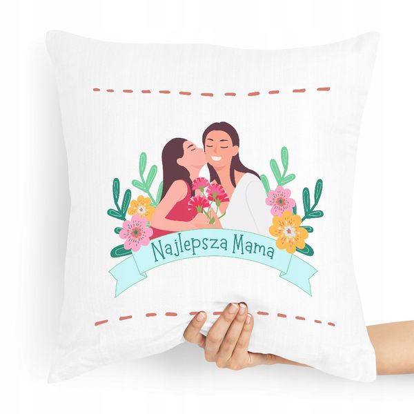 Poduszka Prezent Upominek Dla Mamy Najlepsza Mama Z Nadrukiem Ze Zdjęciem zdjęcie 1