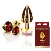 Korek Analny Z Czerwonym Kryształem Średni - Medium Taboom 17168