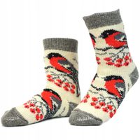 Ciepłe Grube Skarpety Góralskie Damskie z PRAWDZIWEJ Wełny Owczej 36-41