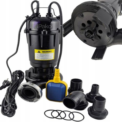 MOCNA POMPA Z PŁYWAKIEM DO WODY SZAMBA Z ROZDRABNIACZEM i NOŻEM TNACYM na Arena.pl