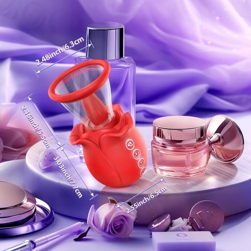 Wibratory różane z 7 stymulatorami łechtaczki do ssania i lizania sutków na Arena.pl