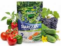 NAWÓZ SIARCZAN POTAS DO POMIDORÓW OGÓRKÓW PAPRYKI RÓŻ HORTENSJI WINOROŚLI